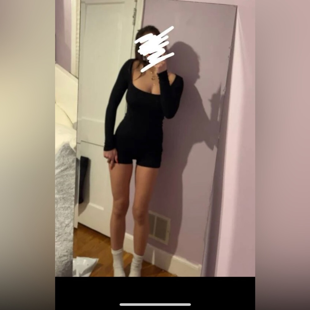 SHEIN Unity Square Neck Unitard Romper - Picture 4 of 5